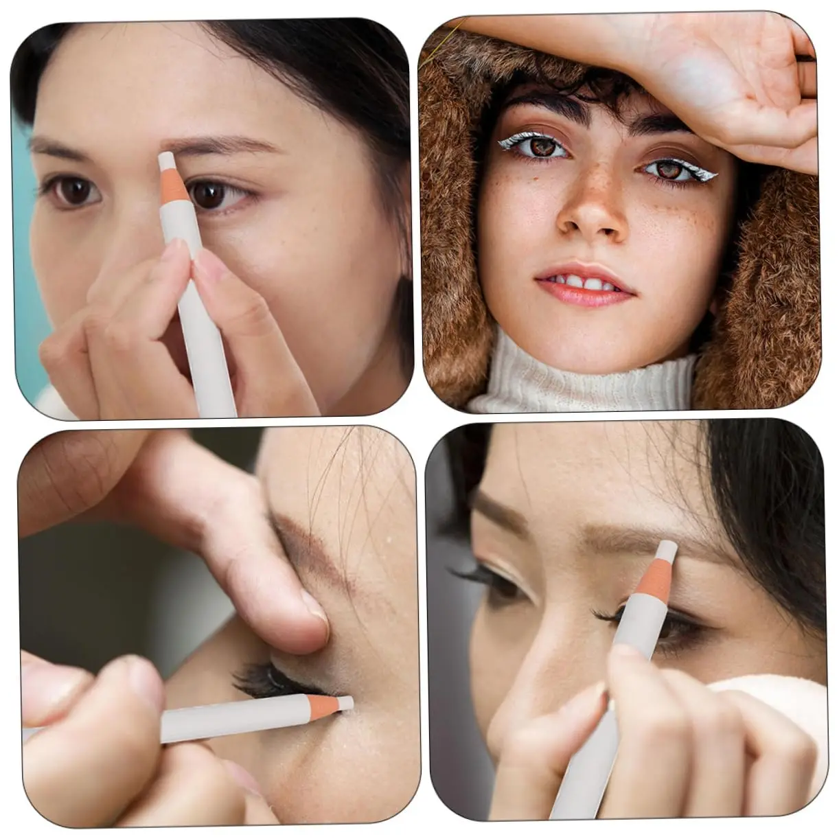 1 stücke Weiß Augenbraue Bleistift Wasserdicht Microblading Peel-off Wasser-Beständig Augenbraue Eyeliner Lidschatten Make-Up Position Werkzeuge