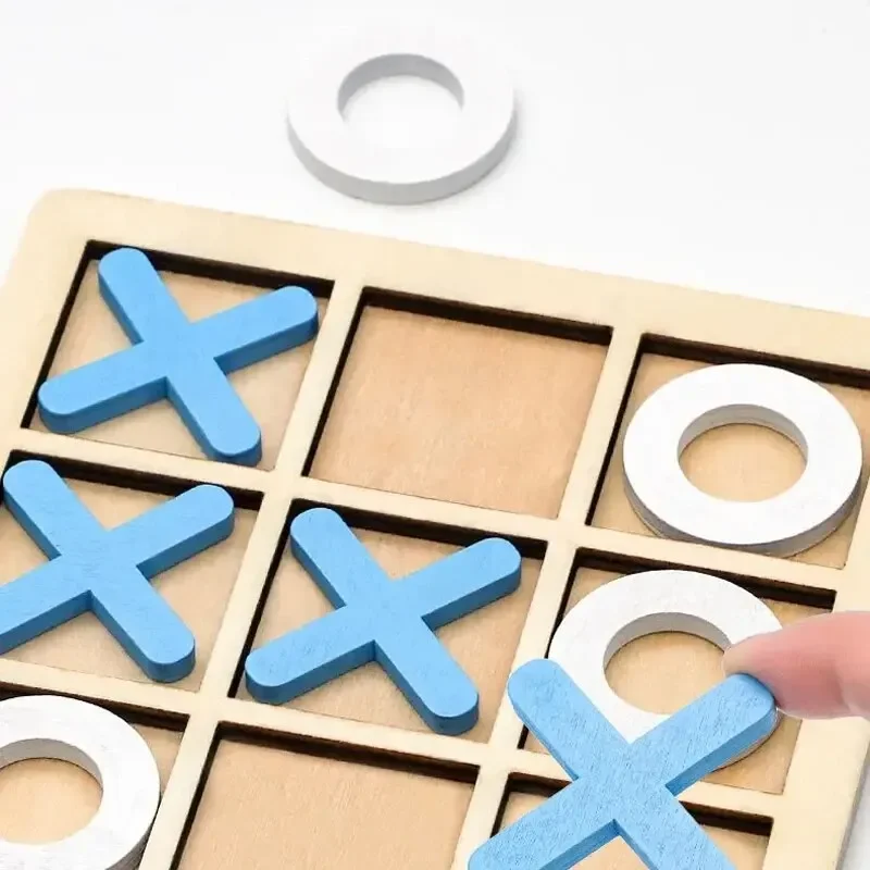 1pc Xo Tic Tac Toe 어린이 보드 게임 부모-자식 대화 형 논리적 사고 재미있는 게임 어린이 퍼즐 장난감 게임 선물