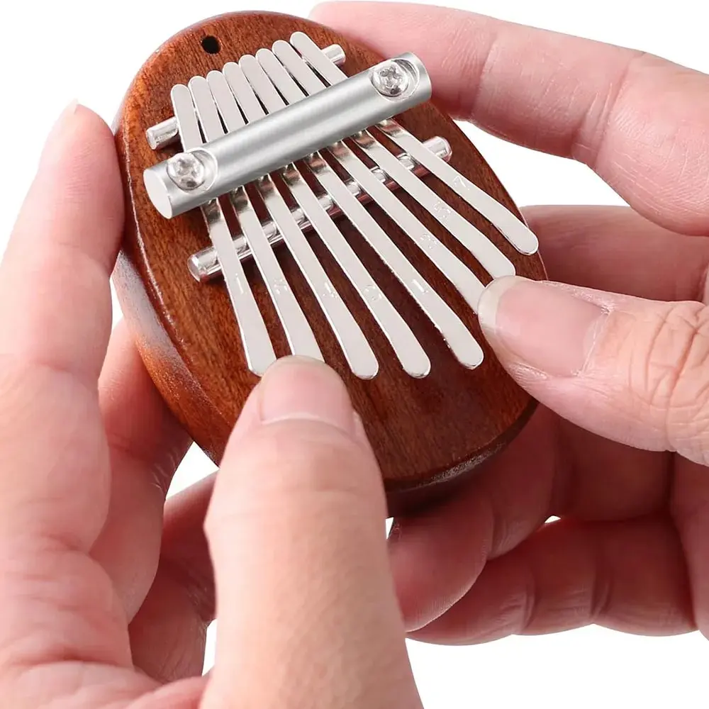 Duimpiano Draagbaar massief hout 8-toetsen Mini Kalimba Pianotoetsenbord Muziekinstrument Kerstcadeau voor kinderen Volwassen Beginner