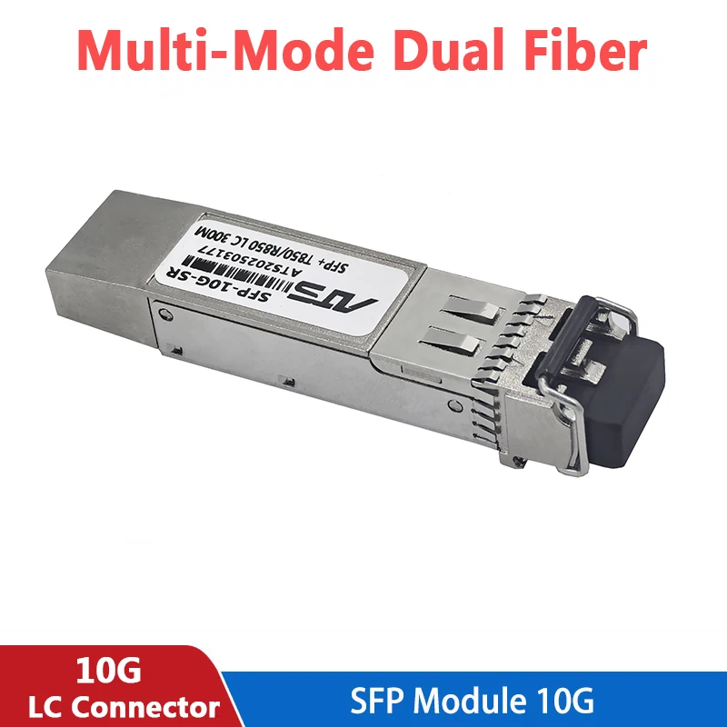 Módulo 10g sfp + multimodo sr duplex lc gigabit 850nm 300m módulo transceptor sfp de fibra compatível com switch cisco/mikrotik