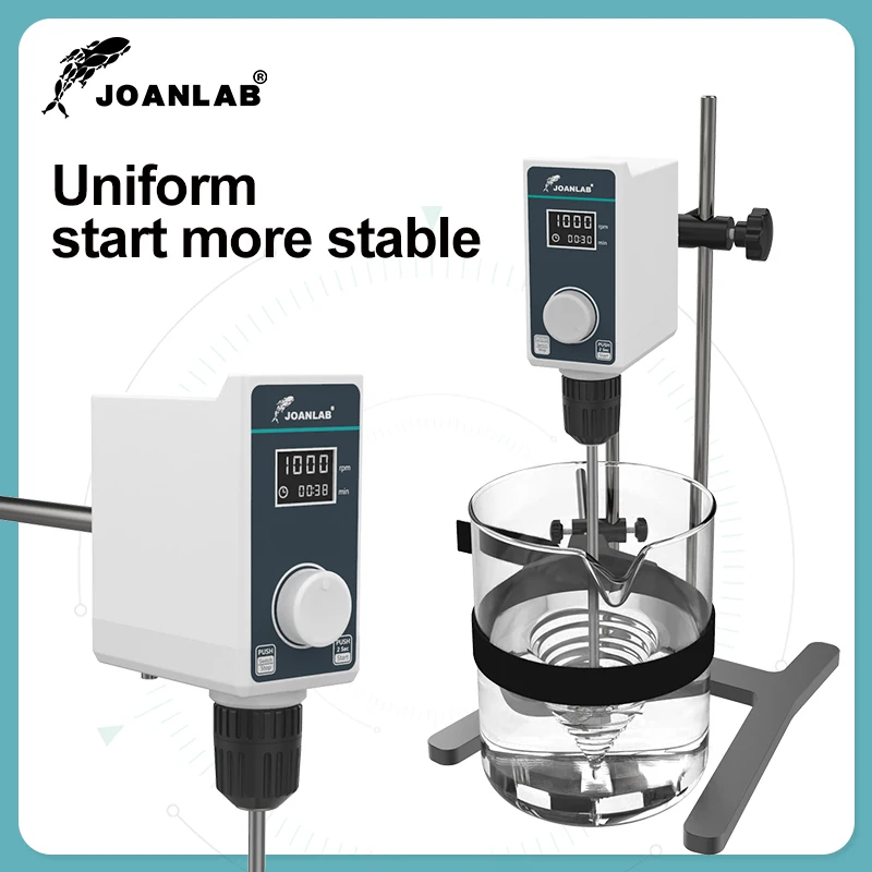 JOANLAB Agitatore elettrico da laboratorio Display digitale Agitatore sopraelevato Miscelatore Attrezzatura da laboratorio 20L 1500 giri/min