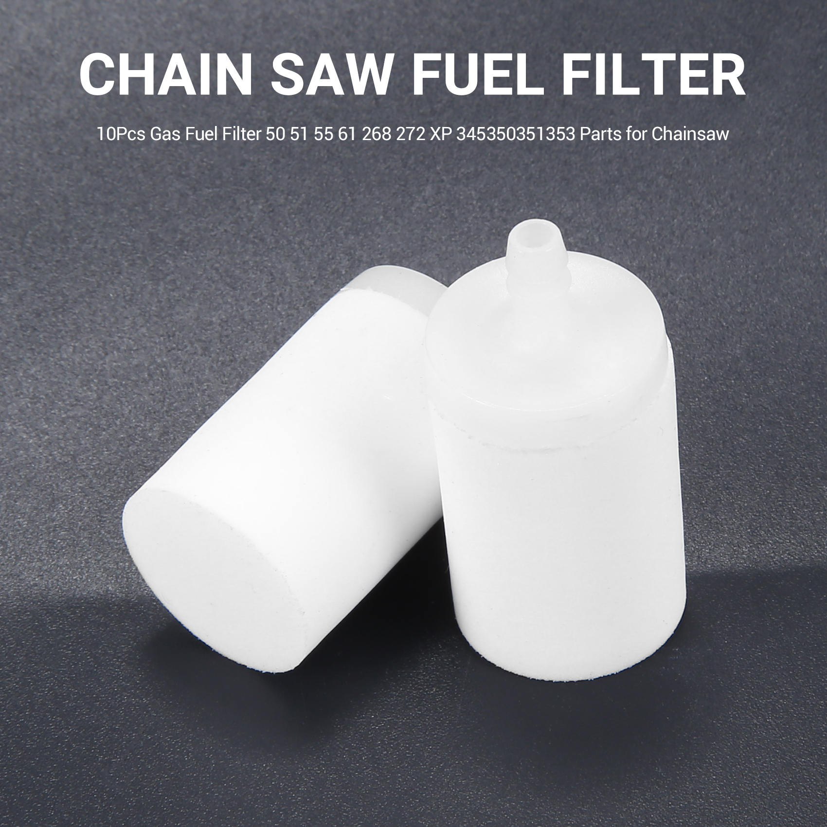 Husqvarnaチェーンソー用ガス燃料フィルター,新しい部品,50 51 55 61 268 272 xp 345350351353, 10個