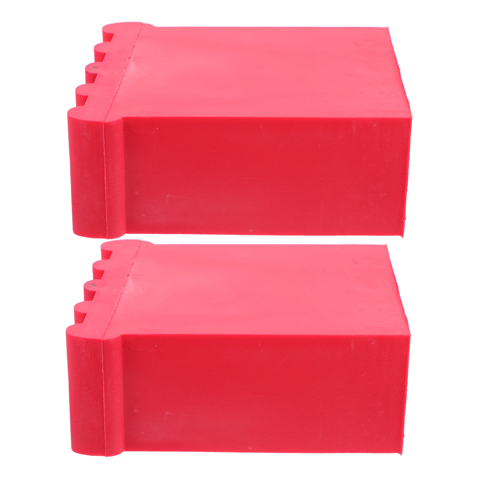 2 pçs escada pé capa pés esteira anti deslizamento almofadas proteção tampa almofadas de extensão vermelho
