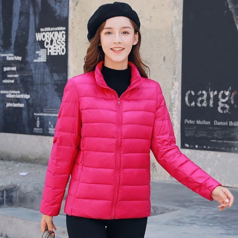 ฤดูใบไม้ร่วงฤดูหนาวใหม่ Parkas ลงเสื้อผู้หญิงสั้น Stand-UP COLLAR Hooded ผ้าฝ้ายอุ่นเสื้อแจ็คเก็ตขนาดใหญ่ Outcoat หญิงเสื้อ