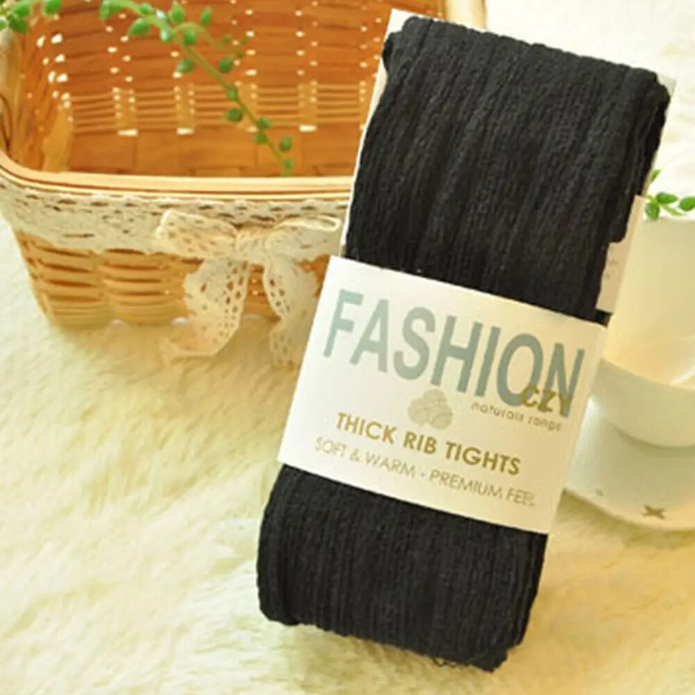 Medias térmicas de punto para mujer, pantimedias cálidas y transpirables de algodón, medias elásticas de alta calidad para invierno