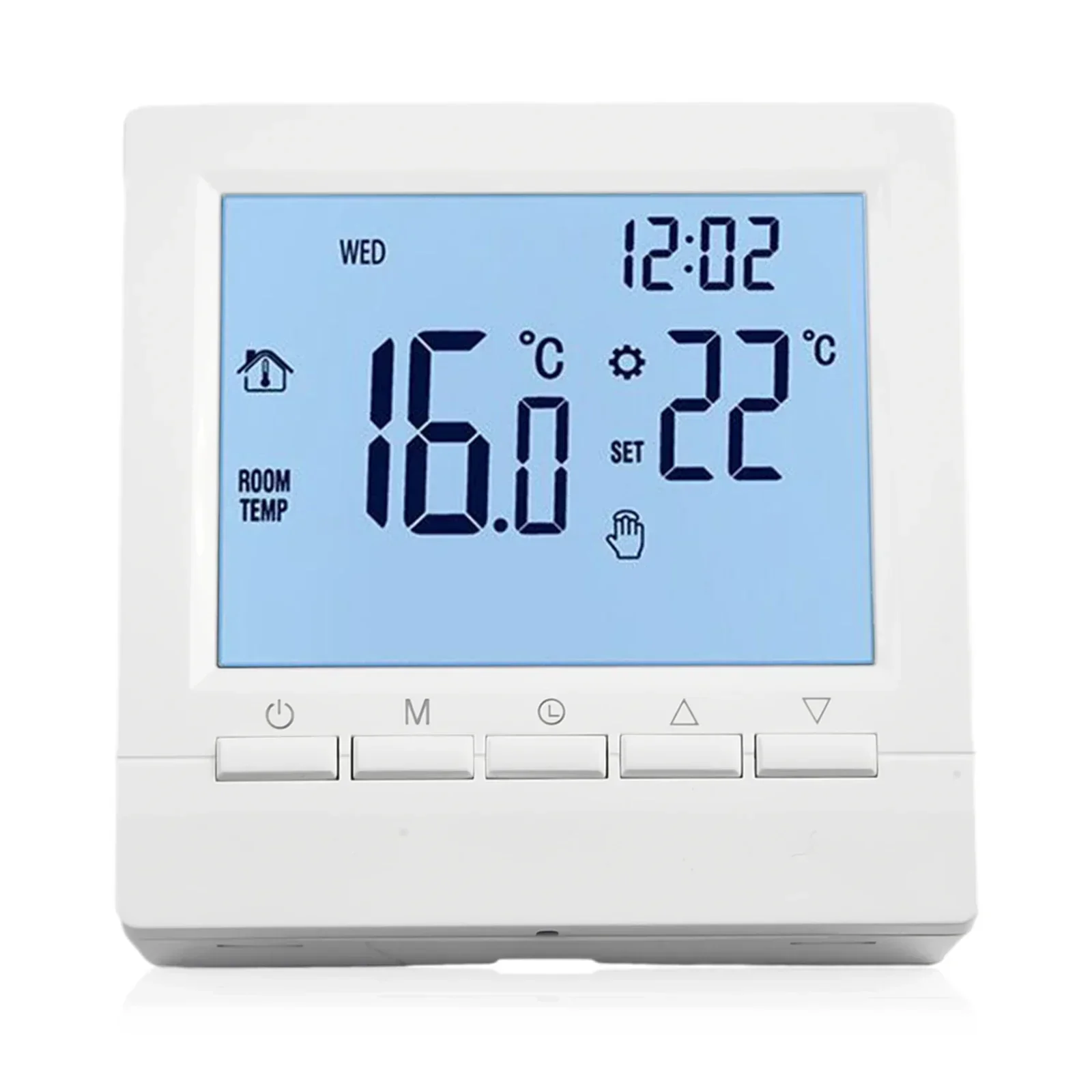 Controlador de temperatura programable, termostato de habitación, pantalla LCD Digital, controlador de pantalla táctil, caldera de Gas para calefacción de suelo