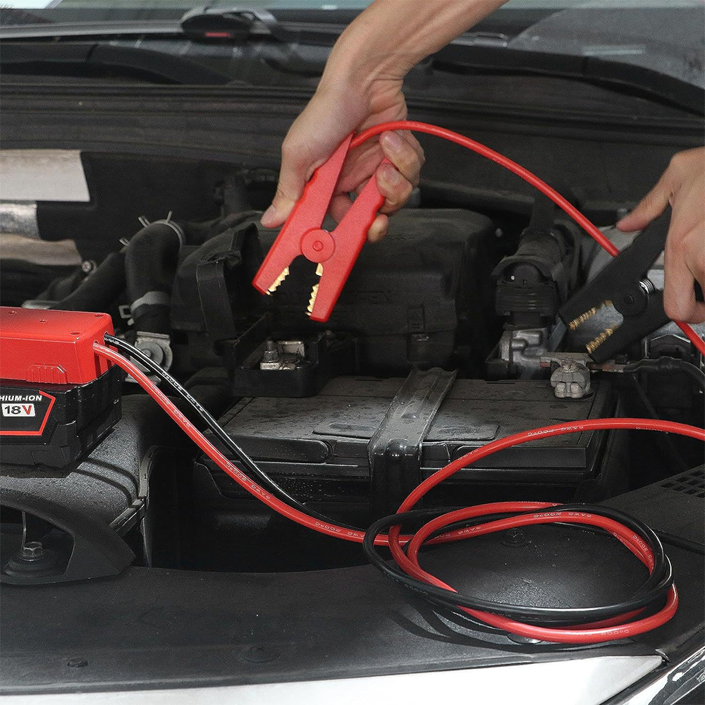 Car Battery Igniter Automotive Emergency Power Kits 8AWG Cable 1M for Milwaukee M18 Jumper Starter Jump Kit Power Tool Line