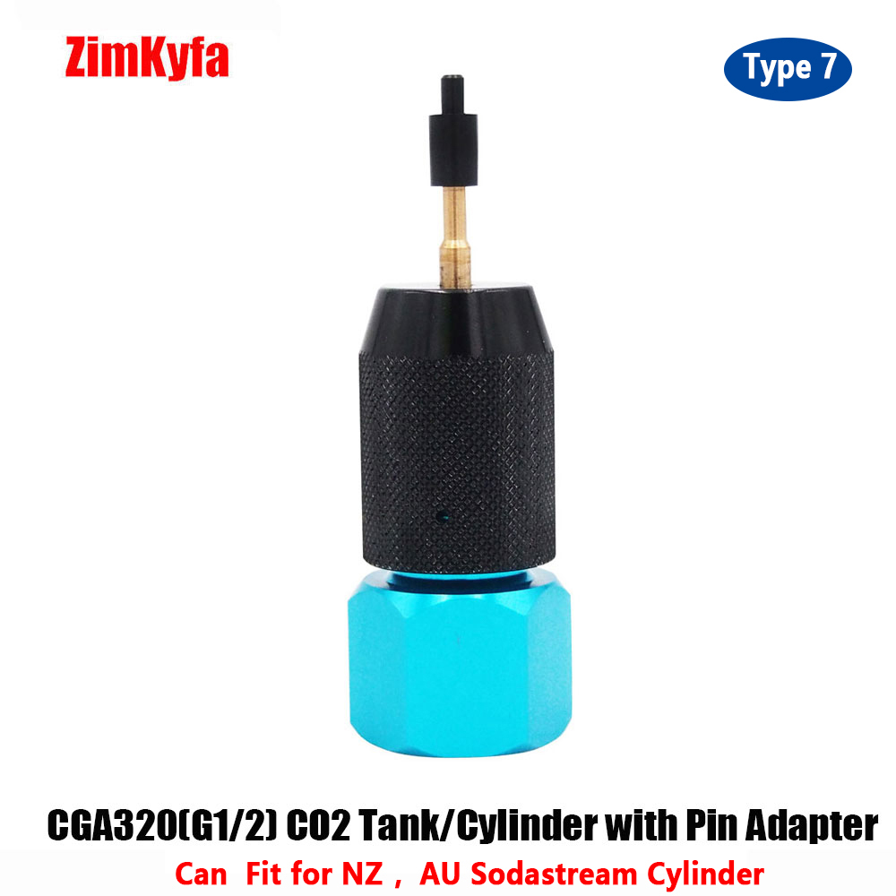 CO2 シリンダー使い捨てカートリッジ詰め替え充電アダプター Tr21-4、G1/2-14、5/8-18UNF ガスエアボトルキャニスターからのソーダストリーム用