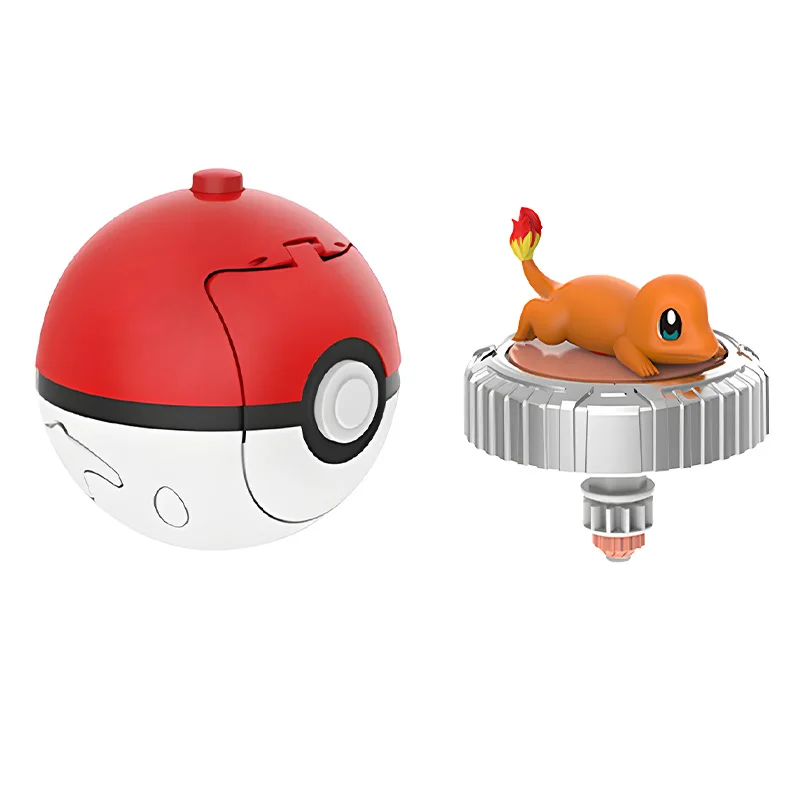 Pokemon Elf Spinning Top Gyro Ball Action Figure Figurine Pikachu Charmander Squirtle Mew Eevee Launcher เด็ก Battle เกมชุดของเล่น