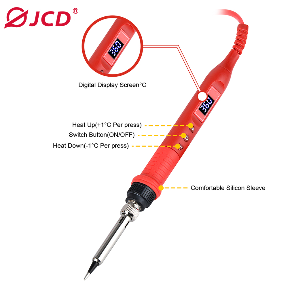 JCD 908S 80W soldador 908U actualización ajustable multifunción botón temperatura estación de soldadura pantalla hierro LCD iluminación