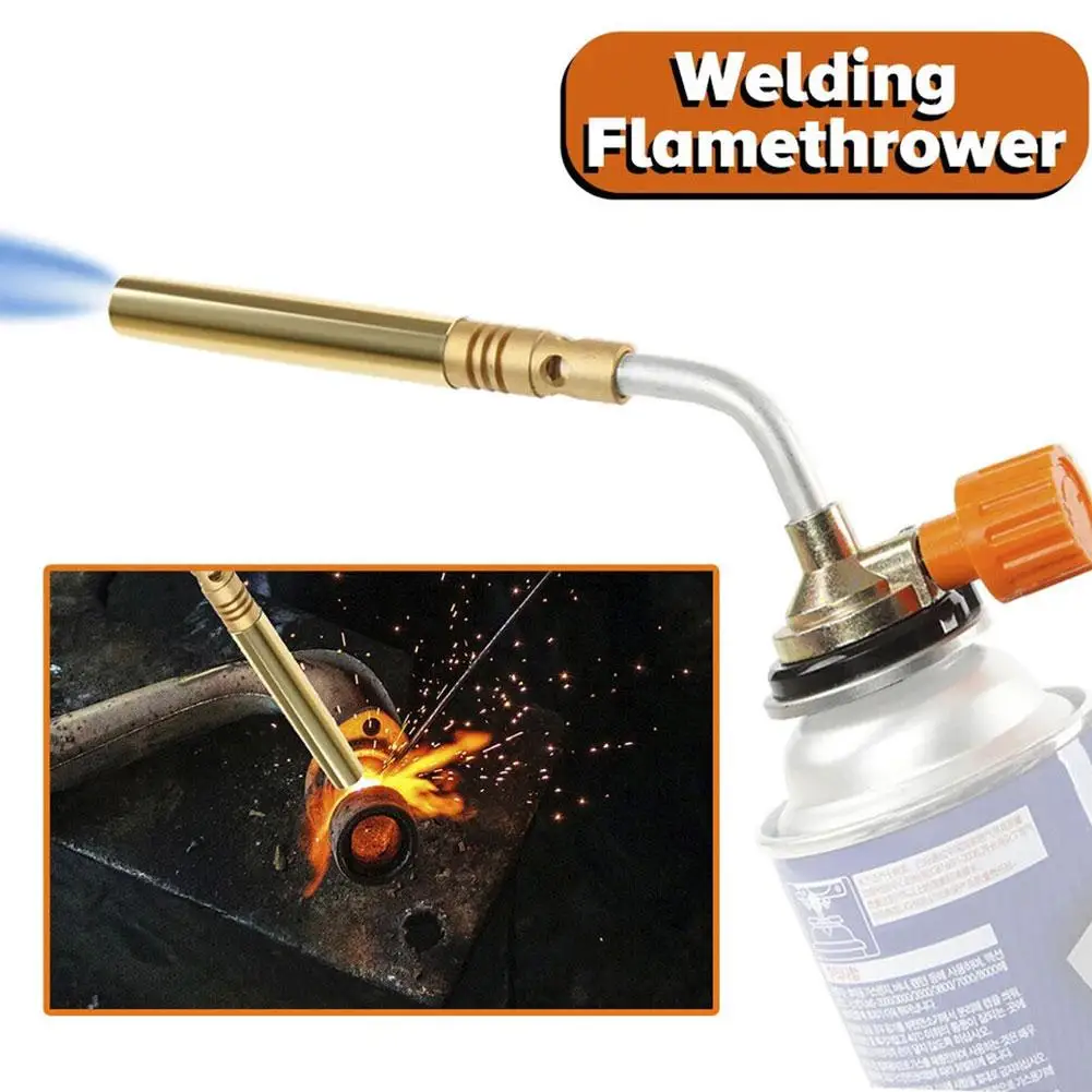 2024 Saldatura Gas Fiamma Pistola Bruciatore Butano Brasatura Lanciafiamme Saldatura a Calore Pistola da Campeggio Esterna BBQ Attrezzatura Portatile