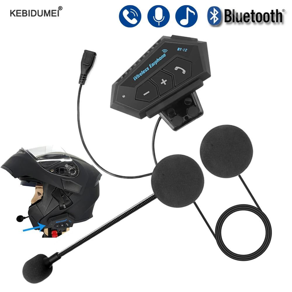 Auricolari per moto Cuffie per casco Cuffie Bluetooth 5.0 Cuffie per motori wireless Auricolari per bici Auricolari stereo vivavoce