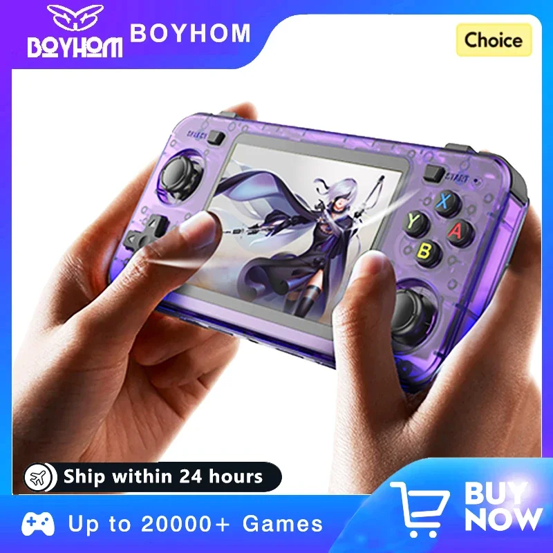 R36H Console per videogiochi portatile retrò Sistema Linux Schermo IPS da 3,5 pollici Lettore video tascabile portatile R36S 64G 128G Game Boy Gift