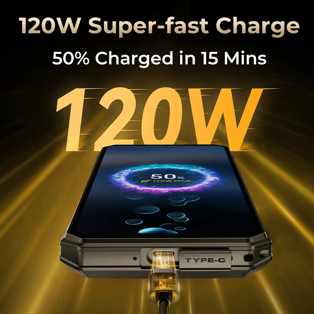 Oukitel wp30 pro 5g smartphone robusto 120w android 13 12gb + 512gb 11000 mah 6.78 "fhd + telefone móvel 108mp + 32mp telefone celular