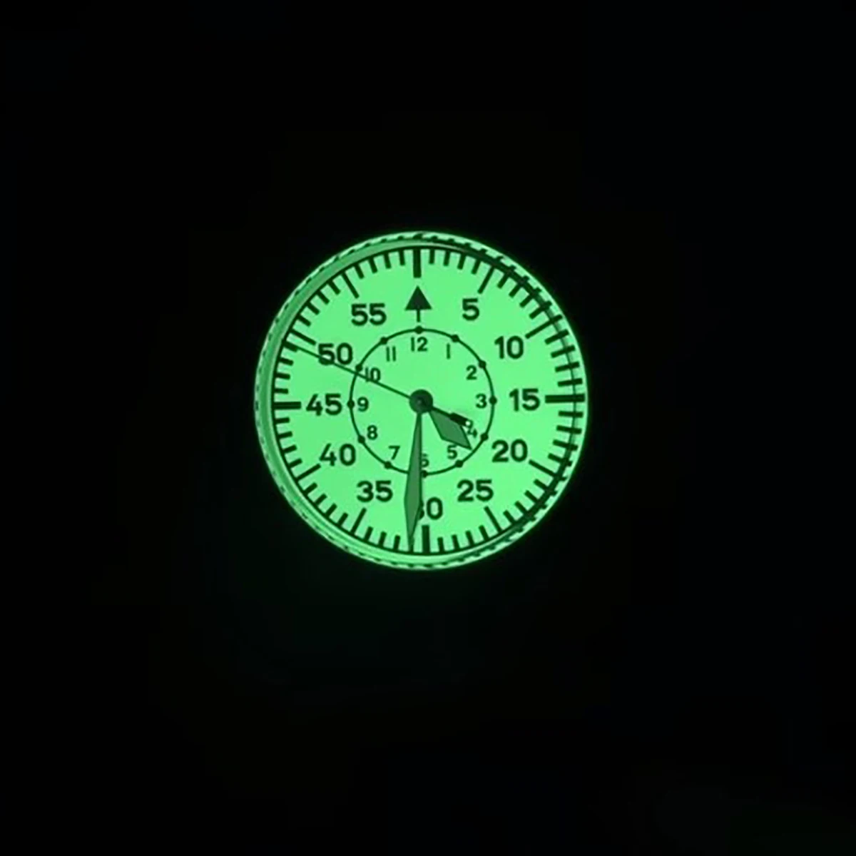 Hruodland Retro Pilot reloj mecánico automático para hombre zafiro de lujo cuero de acero inoxidable impermeable 10Bar Super Glow C3 re
