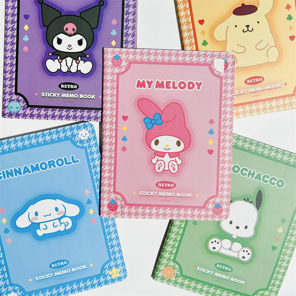 Kawaii Cute Sanrio Convenience Book My melody Kuromi Hello Kitty Note Book Paste Notepad Stationery Student Birthday Gifts