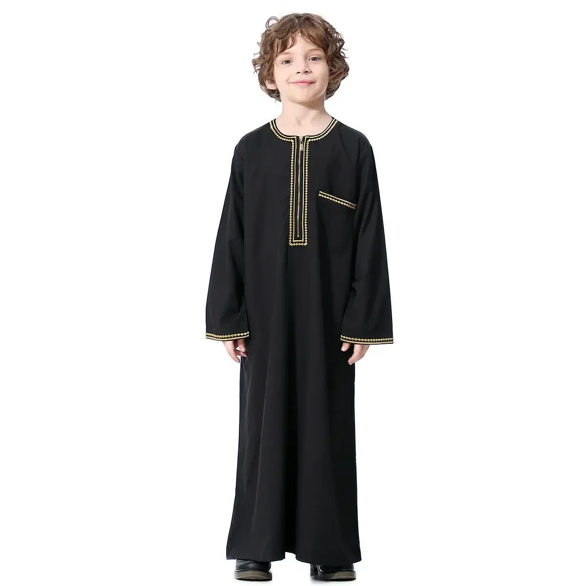 Hồi Giáo Ả Rập Saudi Ả Rập Bé Trai Áo Dây Dishdasha Trẻ Em Abaya Dài Cầu Nguyện Hồi Giáo Quần Áo Dài Tay Thobe Trung Đông Thiếu Niên Đầm Dubai