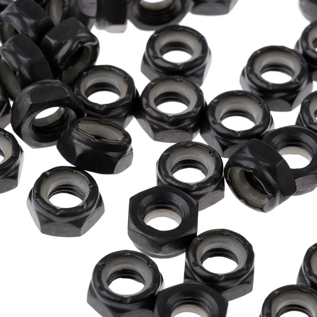 40pcs Metal Axle Nuts for Skateboard Longboard Trucks Bridge Mounting Nuts,