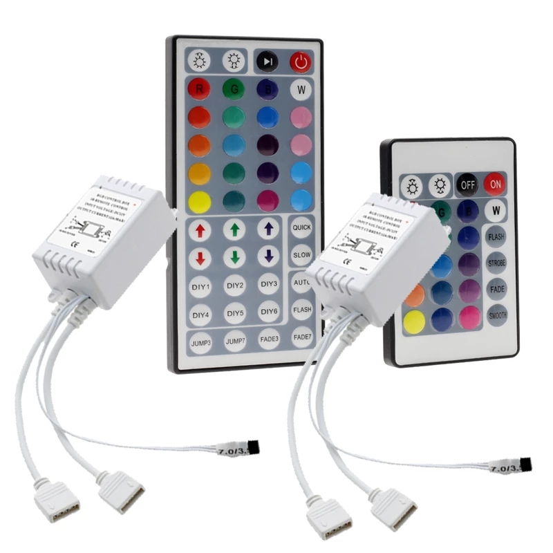 Светодиодный контроллер 44 клавиши Светодиодный ИК-контроллер RGB 1–2 Контроллер ИК-пульт дистанционного управления Диммер DC12V Для RGB 3528 5050 Светодиодные ленты