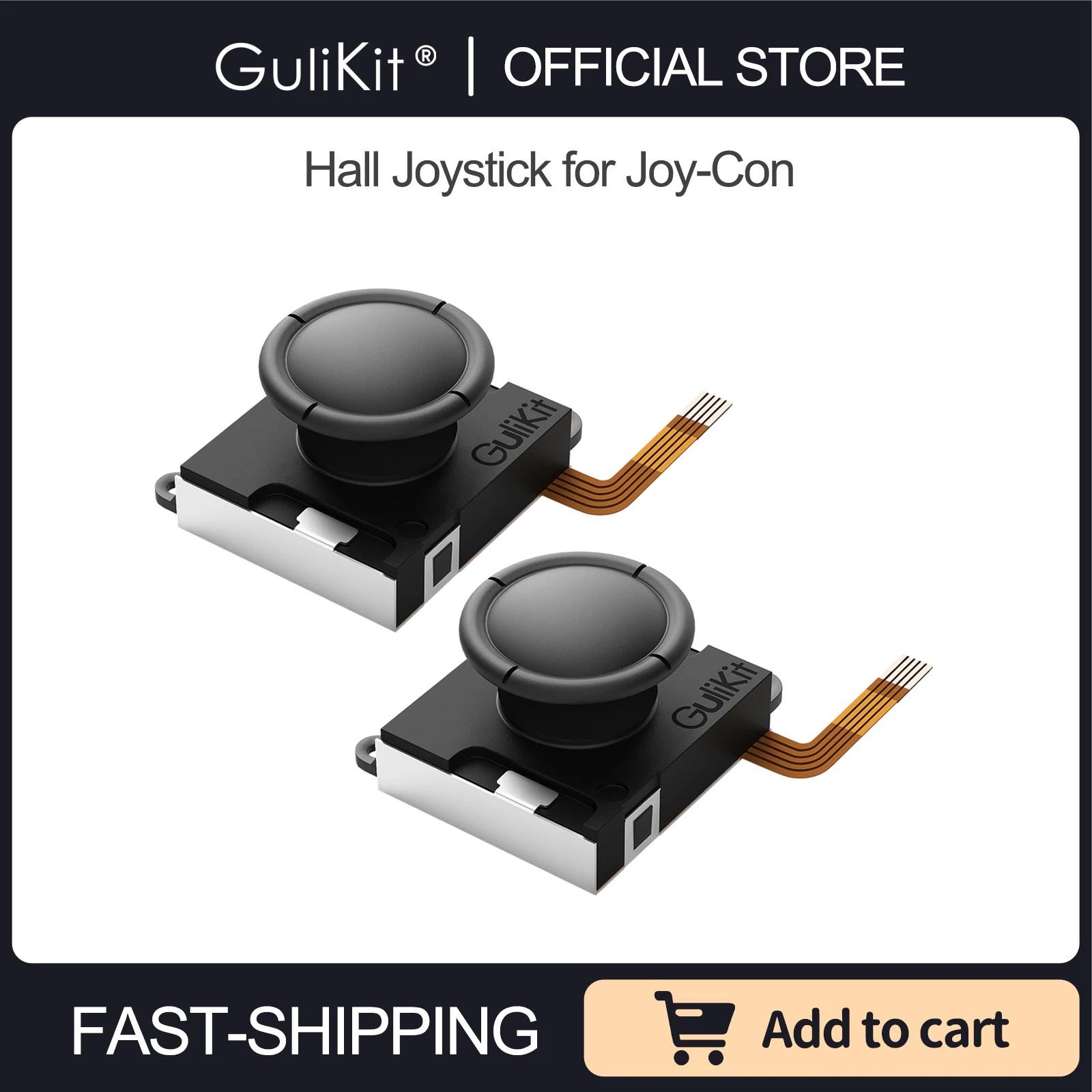 GuliKit ホール/TMR センシングジョイスティック JoyCon 交換用ドリフトなし電磁スティック Nintendo Swicth/OLED 修理用
