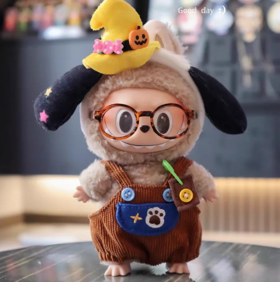 【Gafas Labubu】 1 pieza * 6,5 cm Gafas de varios colores para accesorios de muñecas de algodón Traje Labubu