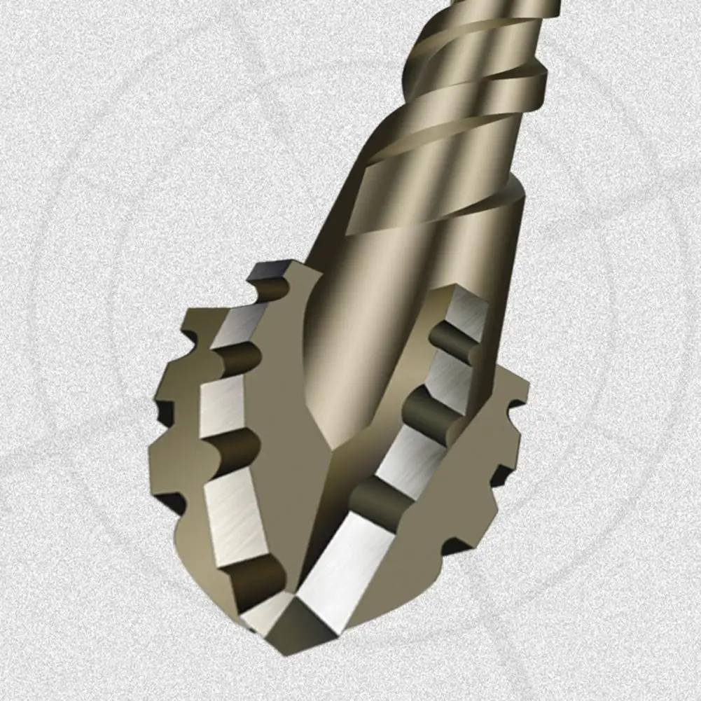Four-Edged Serrated Eccentric Drill Bit Set High Hardness Hexagonal Simple Installation Multifunction Skewed Head Drill Bit Set