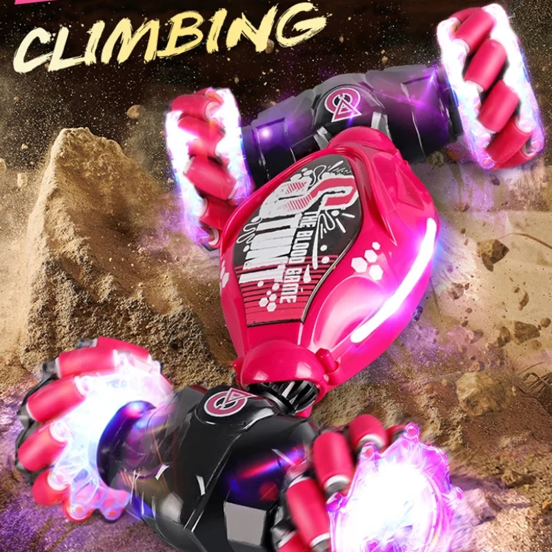 4WD RC Drift Auto mit Musik-LED-Leuchten 2,4 G G Geste Radio Fernbedienung Spray Stunt Auto 360 °   Rotierendes Kletterauto, Spielzeug, Geschenk