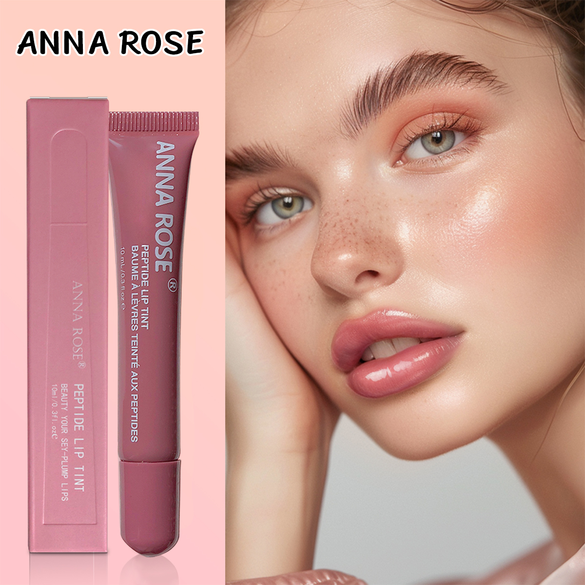 4  color Lip Balm Set - Long-lasting Moisturizing Liquid Gel, Coffee Raspberry Lip Care Essence, Valentine's Day gift