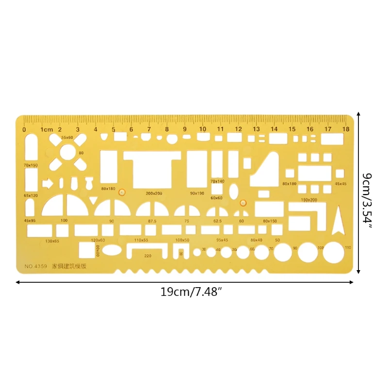 1 Pc K Resin Circles Geometric Template Ruler Stencil Drawing Measuring Tool Students New Design