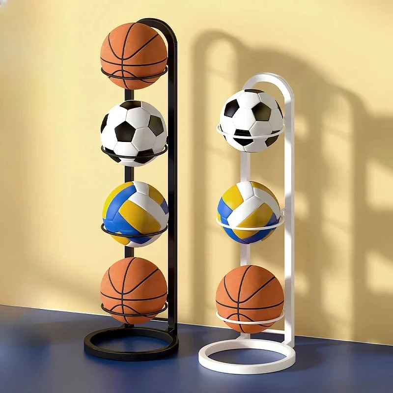 Estante de almacenamiento de baloncesto de 2/3/4/5 capas, estante colocado de pelotas para niños de interior, soporte de Metal para pelotas de fútbol, voleibol y baloncesto