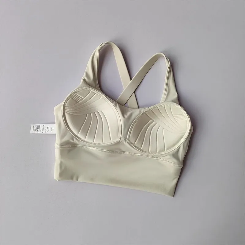 Reggiseno sportivo da yoga ammortizzante da donna, fitness estivo, seno raccolto, accessorio, reggiseno sportivo da yoga confortevole e traspirante
