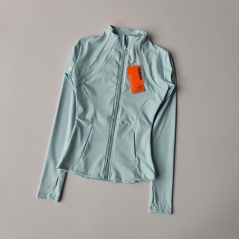 Chaqueta deportiva con cremallera para mujer, camisa de Yoga para Fitness, abrigos para entrenamiento y correr, cárdigan cálido de manga larga para gimnasio, chaqueta ajustada ajustada, ropa deportiva