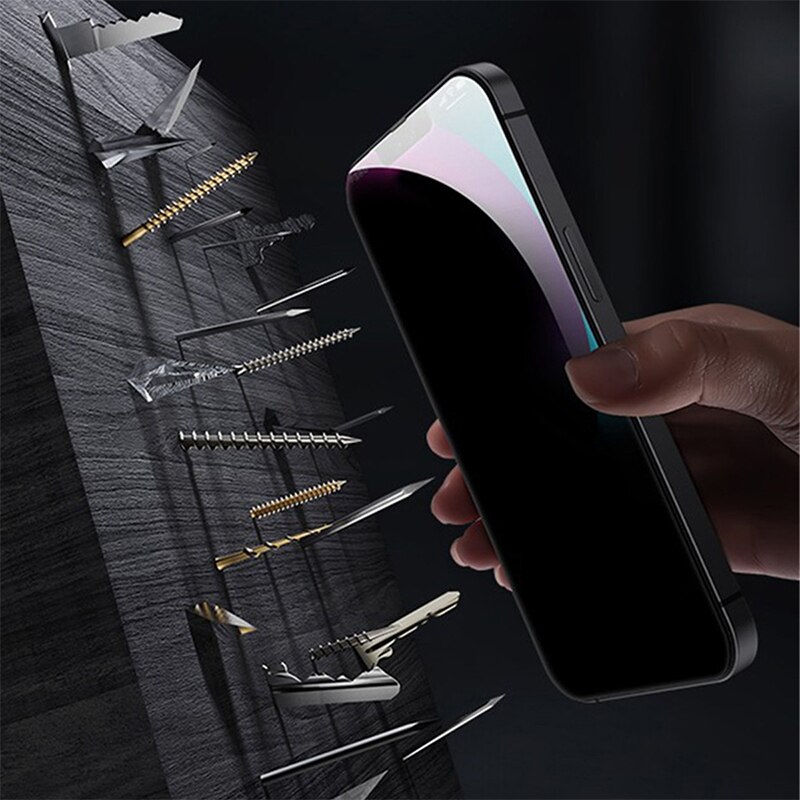 Pellicola salvaschermo Privacy 4 pezzi per iPhone 14 Pro Max 16 Pro vetro Anti-spia per iPhone 13 15 12 11 Pro Max 13 Mini vetro temperato