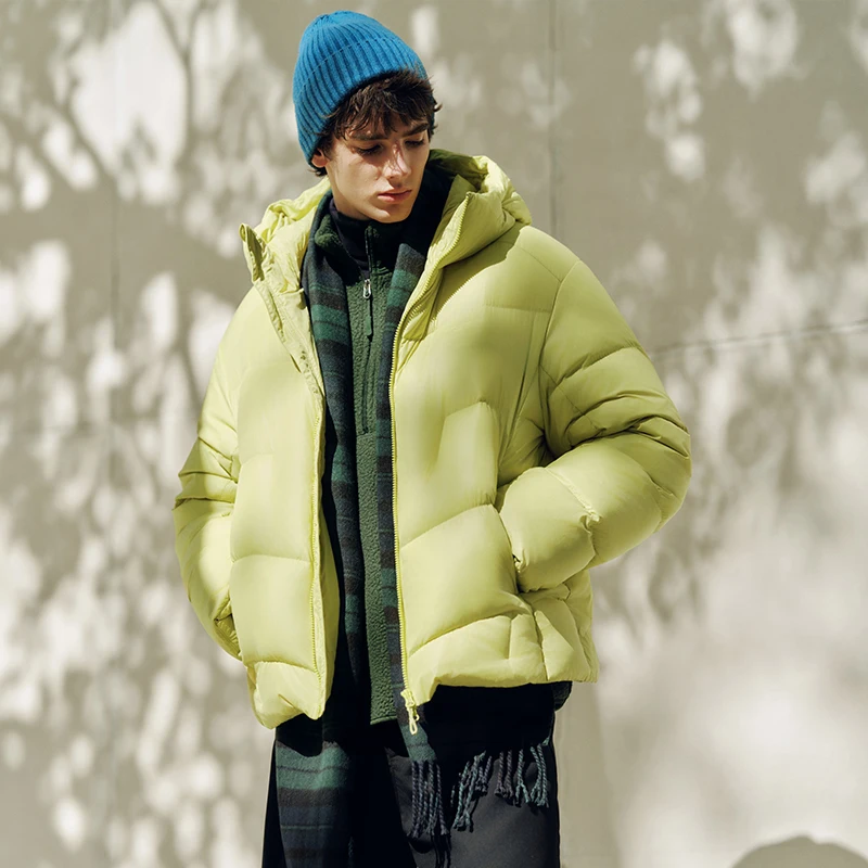 Semir jaqueta masculina solta com capuz puffer três resistente outerwear calor-gerenciamento antiestático 2025 novo inverno wear masculino