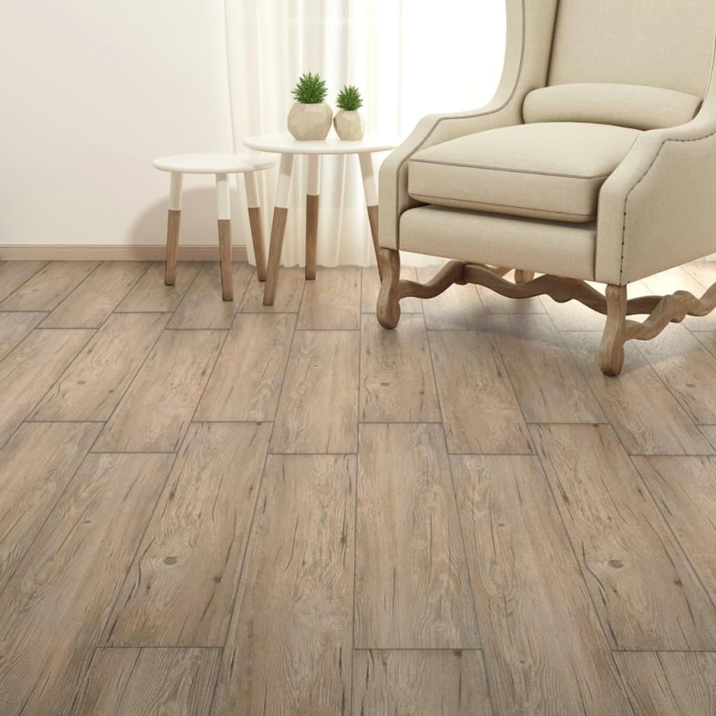 Non Self-Adhesive PVC Flooring Planks 5.26m² 2mm Oak Brown - Durable, Waterproof & Easy Install