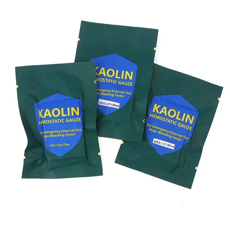 4 ขนาด Hemostatic Gauze COMBAT การบาดเจ็บฉุกเฉิน Z-พับที่ละลายน้ําได้สําหรับ Ifak ยุทธวิธีทหาร First Aid Kit บาดแผลทางการแพทย์ Dressing