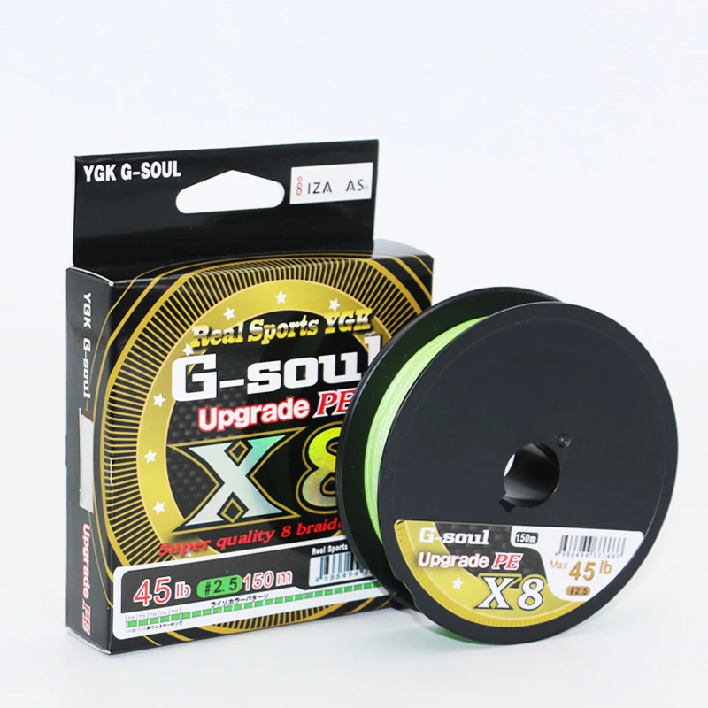 YGKPE G SOUL X8 BRAID Upgrade Braid Fishing Line Super Strong 8 Strands Multifilament PE line 150M 200M Made In Japan 14LB-60LB