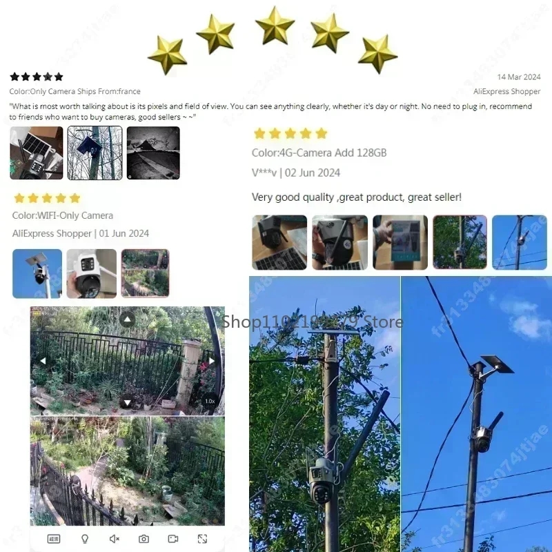 Kamera solarna 4K 8MP 4G z podwójnym obiektywem, darmowy prezent 256G pamięci, podwójne ekran, śledzenie, zewnętrzna kamera IP WIFI CCTV do monitoringu.
