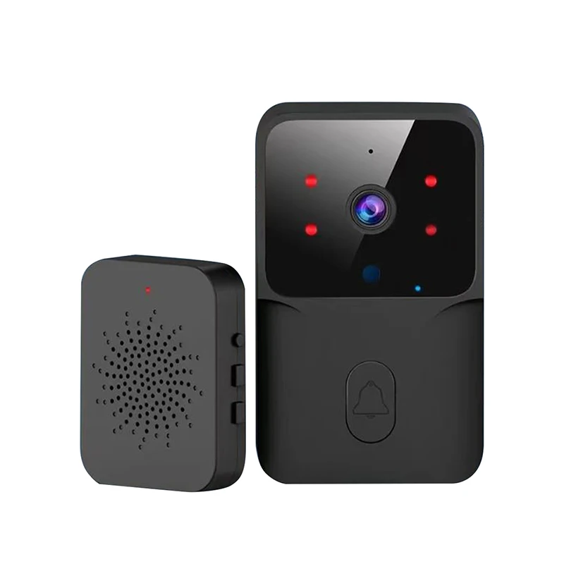 Timbre de vídeo con enlace WIFI de baja potencia, modelo recargable, timbre de visión nocturna, seguridad inteligente HD, 1 arrastre, 1 intercomunicador para el hogar