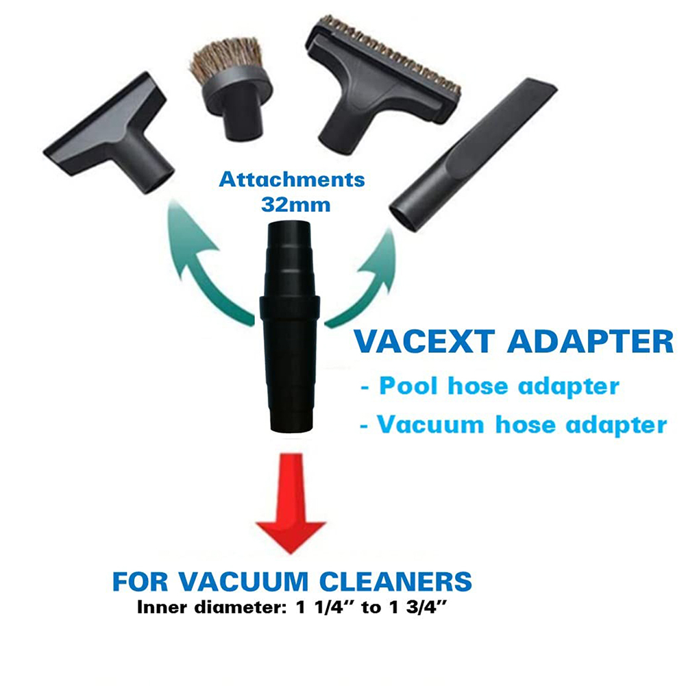 4pcs Vacuum Attachment Adapter Kit Vacuum Hose Adapter For Vacext's Pool Hose Adapter Convert 1 1/2 Inch To 1 1/4inch