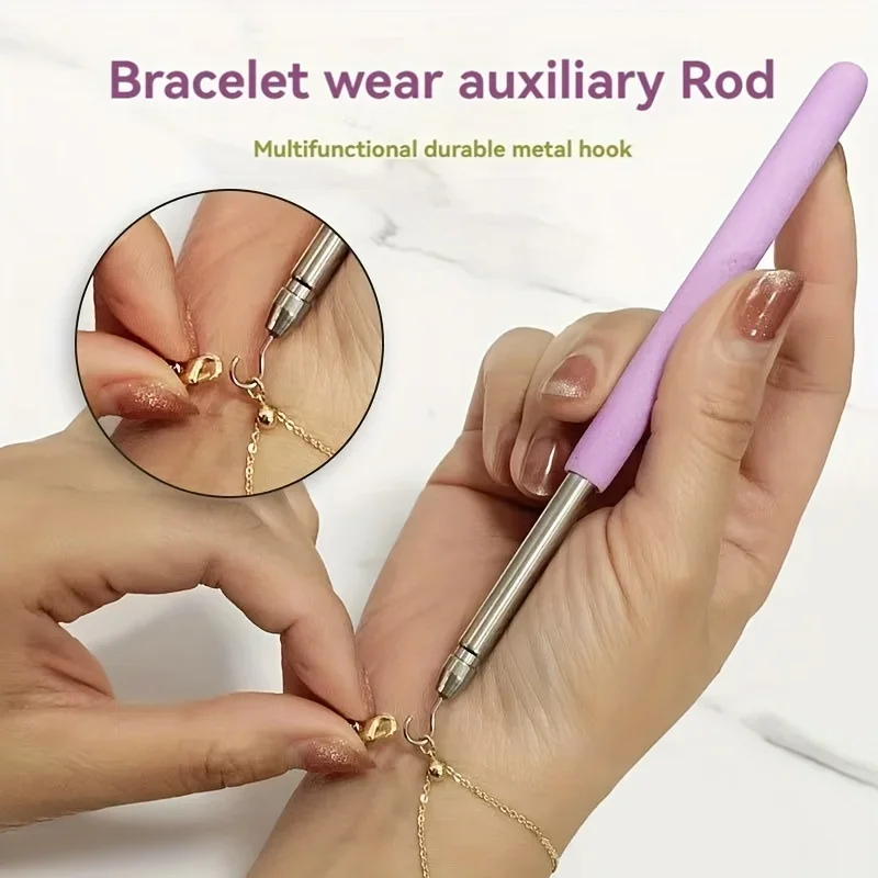 Aiuta a indossare lo strumento per il braccialetto Partner Gioielli Aiutante Aiuto per il fissaggio Asciugare rapidamente Attrezzatura per l'accgancio Pinze Chiusure Cravatte Zipper Craft