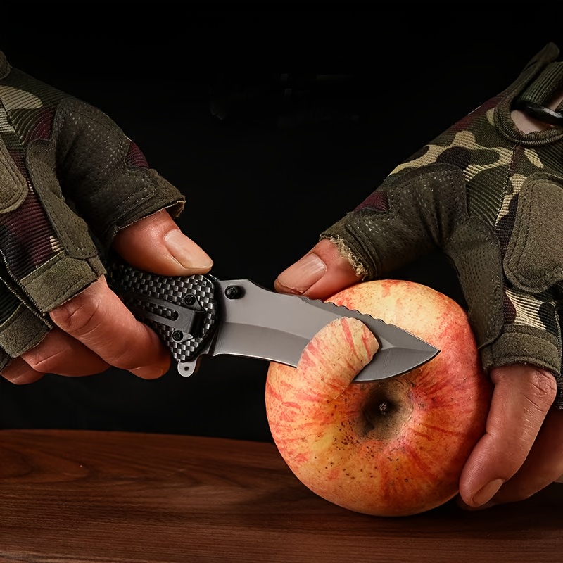 New Style Elegant Wood Handle Folding Knife - Lightweight & Portable Outdoor Utility Knife with Ergonomic Grip, Sharp Straight