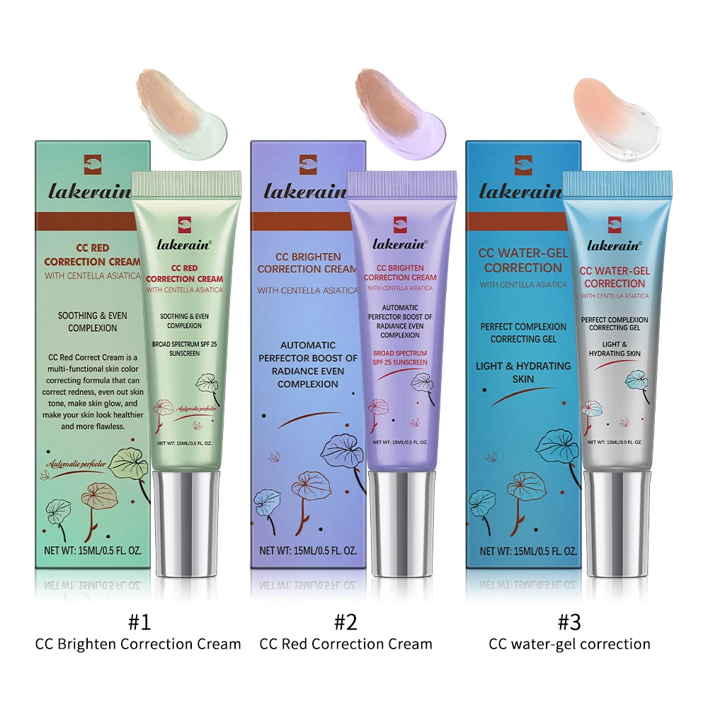 3 pezzi CC Cream Fondotinta liquido che cambia colore Centella Fondotinta coreano ad alta copertura Crema per fondotinta per trucco base viso