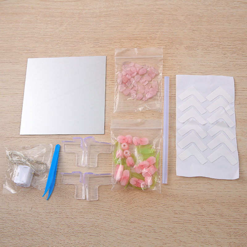 ดอกไม้ Sea Magic Cube TULIP 3D Night Light 12 ซม.ทําด้วยมือวัสดุสร้างสรรค์แพคเกจตกแต่งของขวัญสําหรับแฟนและเพื่อนที่ดีที่สุด