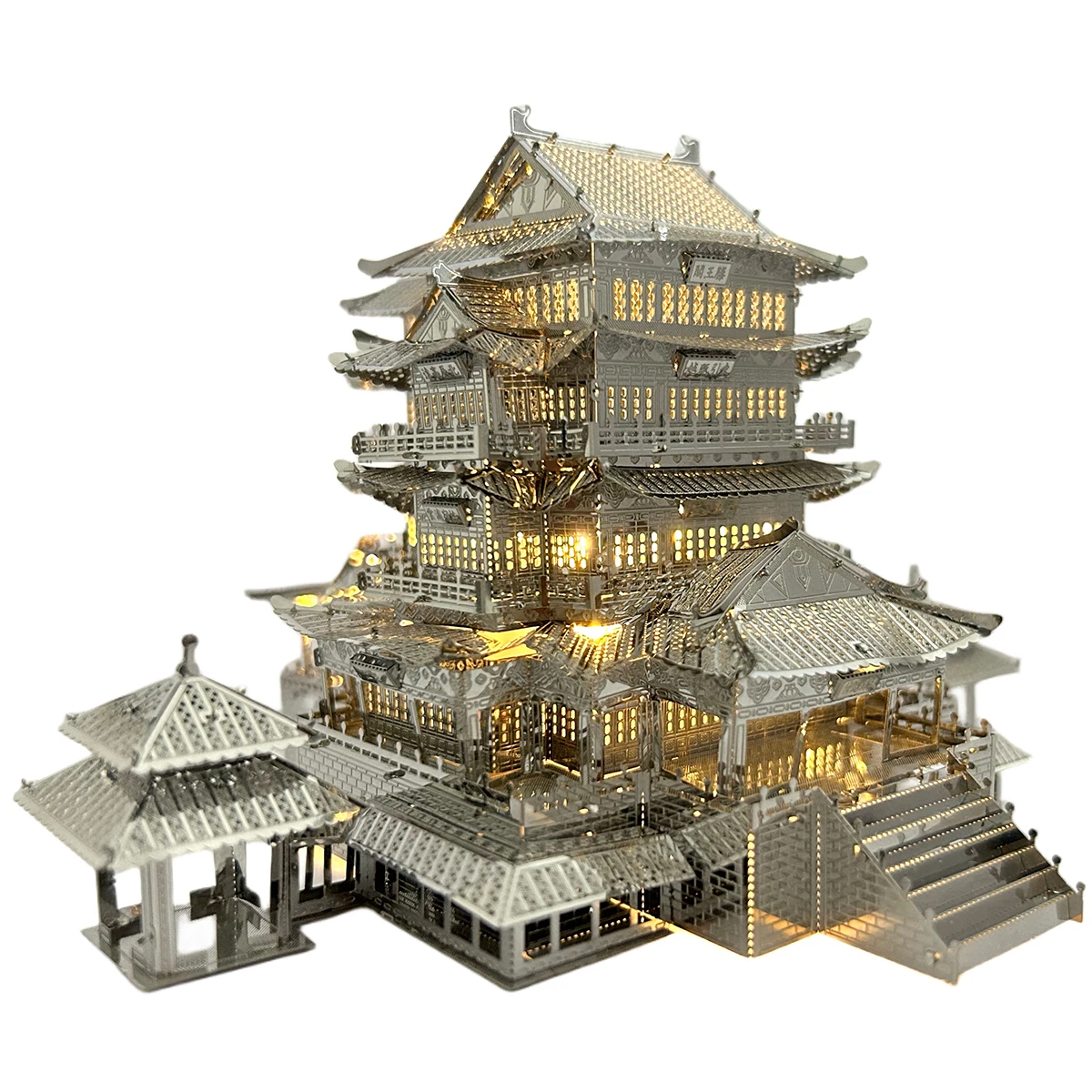 Tengwang Pavilion 3D Metalowe puzzle dla dorosłych DIY Mecha Model Kits Blocks Fighter Model Kit Brain Teaser Puzzle Fidget Toys