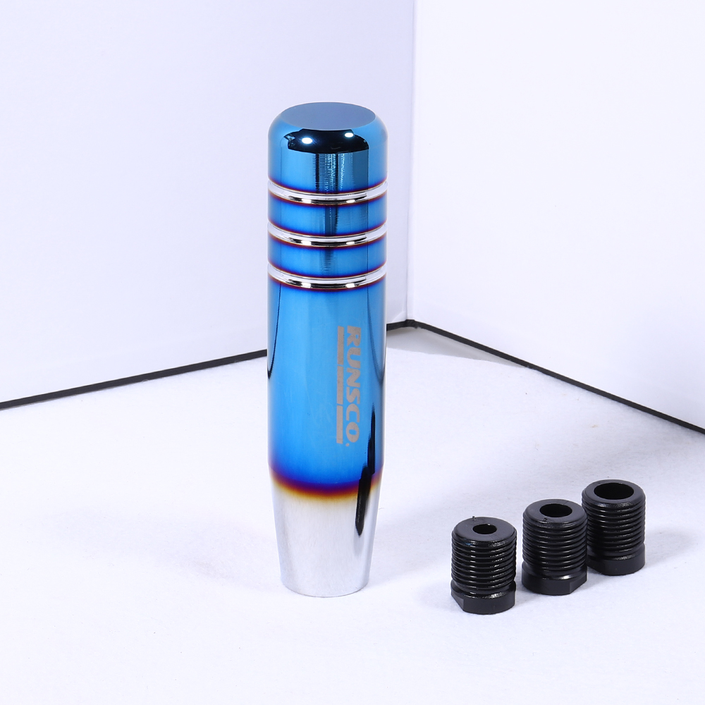 車ユニバーサルギアシフトノブ MT ギアスティックレバーシフターノブハンドルカラーレッドブラックゴールドブルーパープルアルミ 13 センチメートル