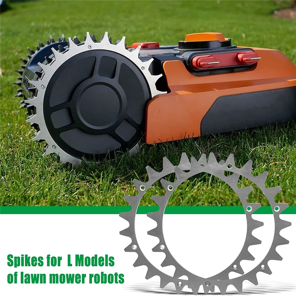 Robotic Mower Traction Improved Auxiliary Wheels Robotic Spikes For Worx Landroid S M Robot Lawn Mower Traction Wheel Accssries