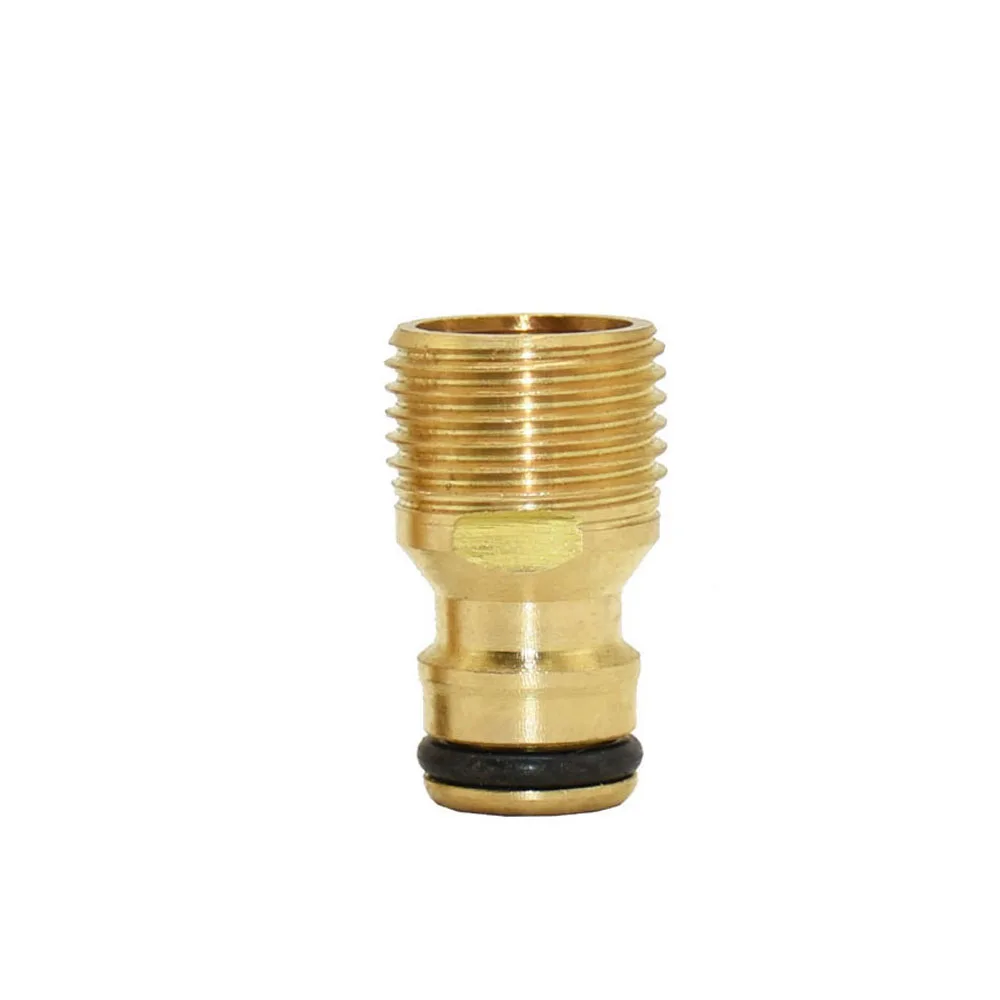 1/2 ''5/8" 3/4 ''1'' ท่อทองเหลือง Quick Connector Water Stop Fitting ทองแดง Thread Tap Coupling สวนรดน้ําปืนอะแดปเตอร์