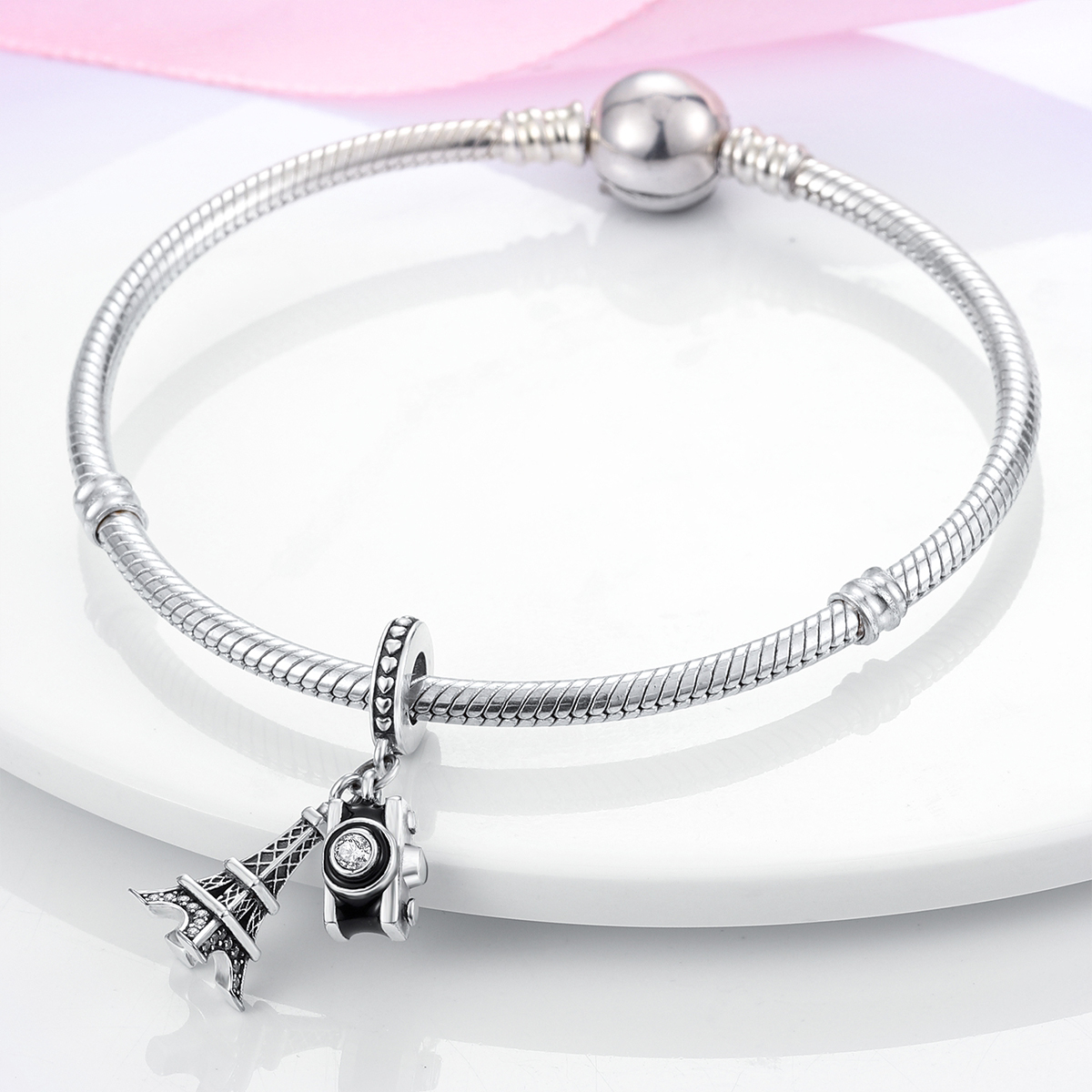 925 prata viagem avião câmera encantos caber pulseira original colar diy grânulo para mulheres jóias fazendo presente