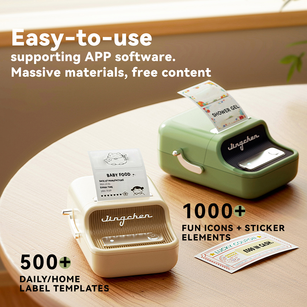 NIIMBOT B21/B1 Przenośna Drukarka Termiczna 1500mAh Bezprzewodowa Drukarka Etykiet z Samoprzylepnymi Etykietami do Kodów Kreskowych Odzieży Biżuterii